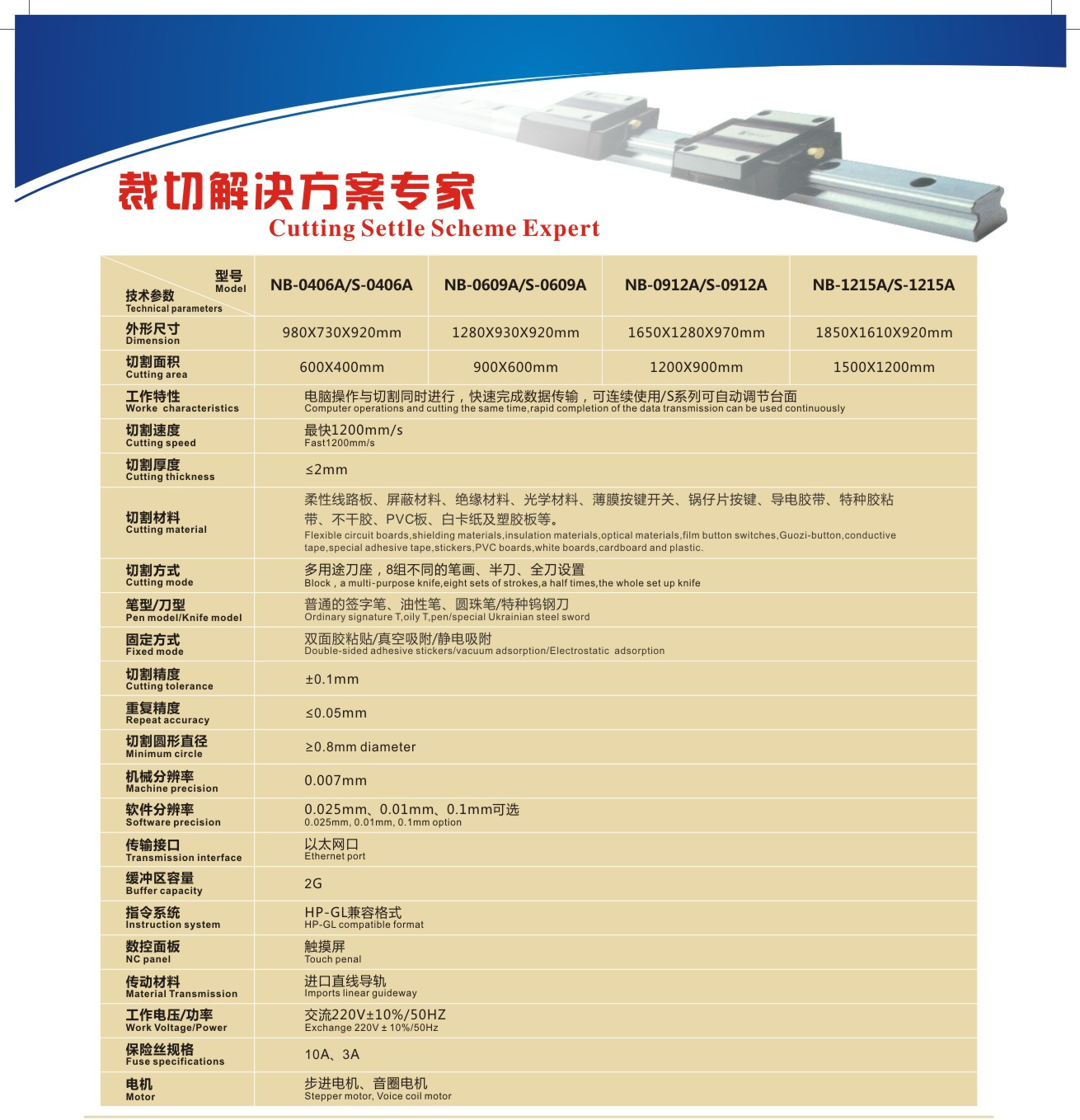 電子行業(yè)模切打樣機(jī)宣傳彩頁